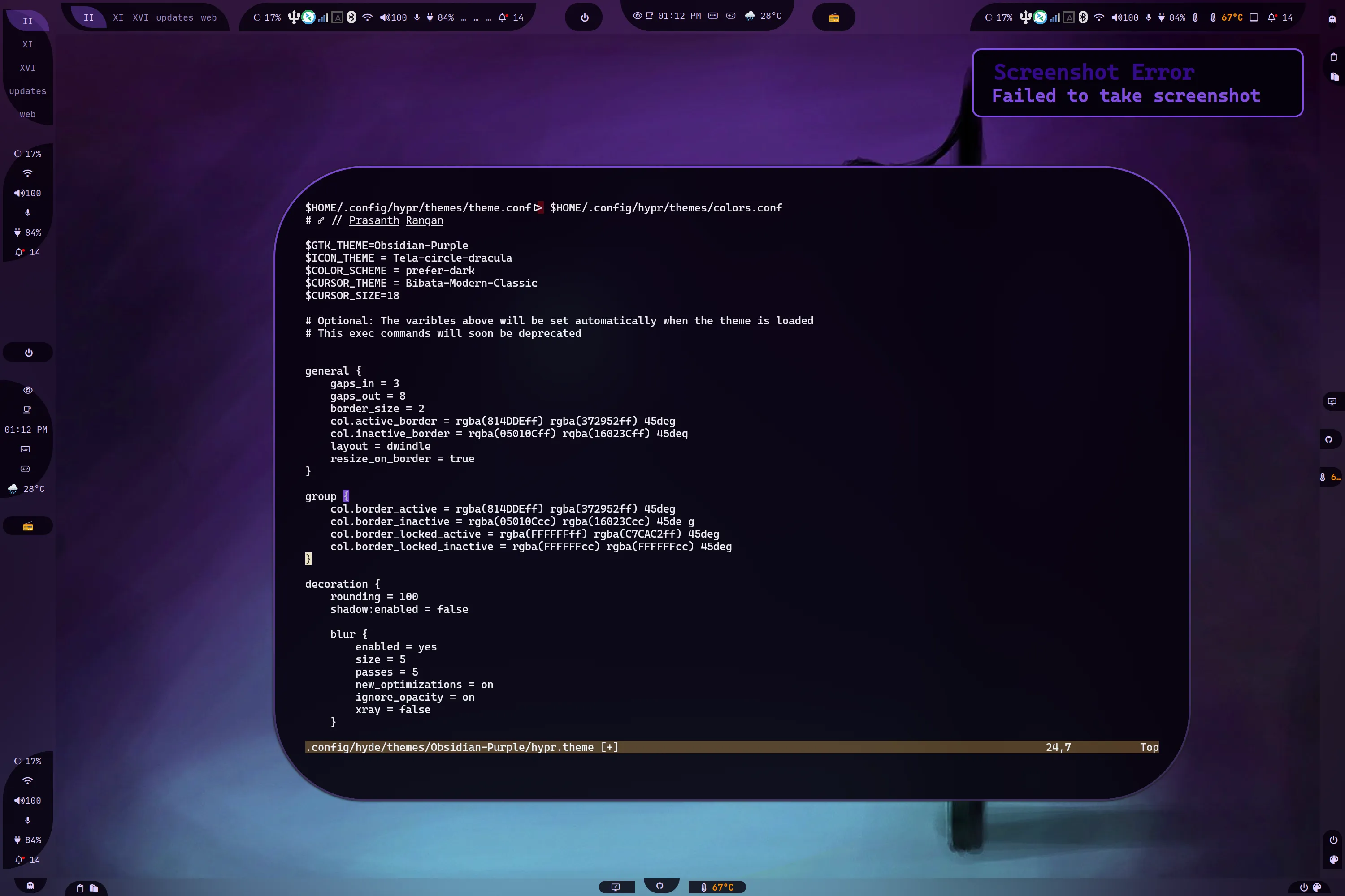 100 redondeo en hyprland
